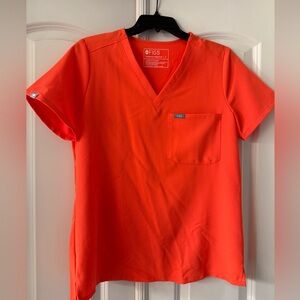 FIGS Fiery Coral Catarina- One Pocket Scrub Top